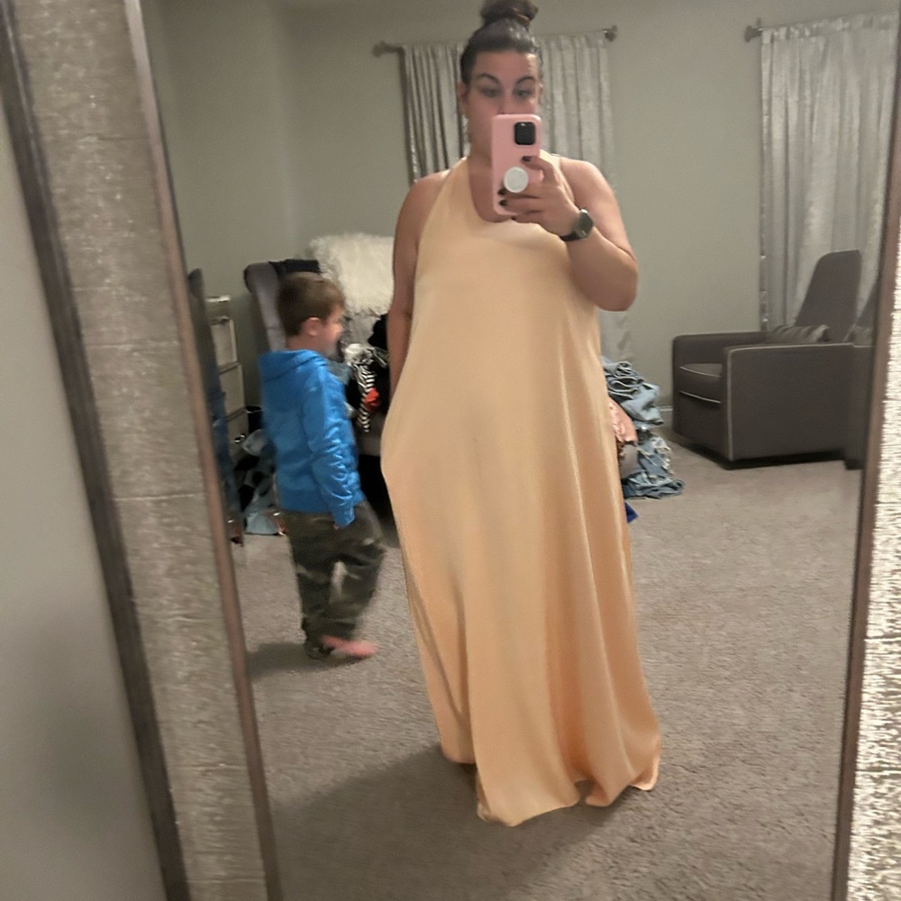 Rosetta Getty Peach Maxi Dress - Picture 2 of 11